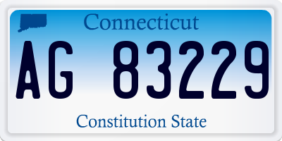 CT license plate AG83229