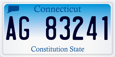 CT license plate AG83241