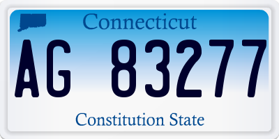 CT license plate AG83277