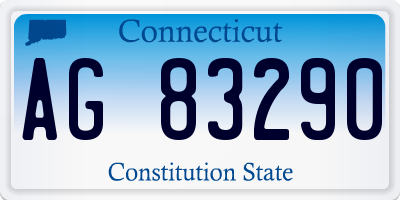CT license plate AG83290