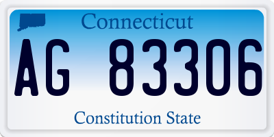 CT license plate AG83306