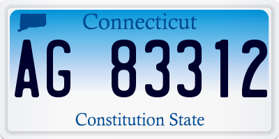 CT license plate AG83312