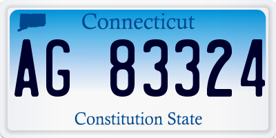 CT license plate AG83324