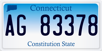 CT license plate AG83378