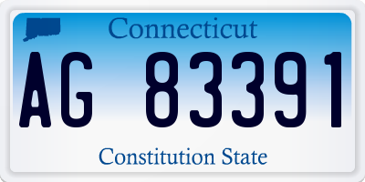 CT license plate AG83391