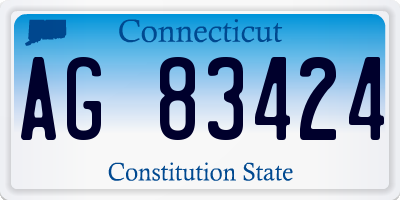 CT license plate AG83424