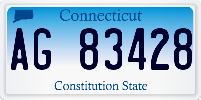 CT license plate AG83428
