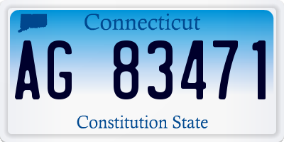 CT license plate AG83471