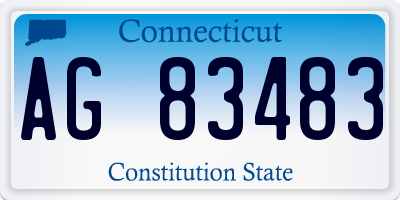 CT license plate AG83483