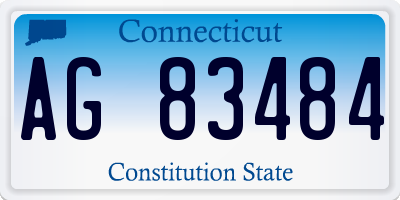 CT license plate AG83484