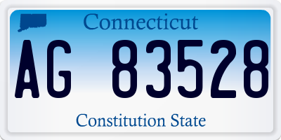 CT license plate AG83528