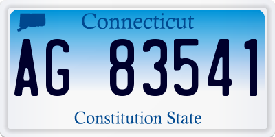 CT license plate AG83541