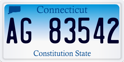 CT license plate AG83542
