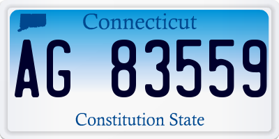 CT license plate AG83559