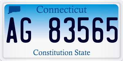 CT license plate AG83565