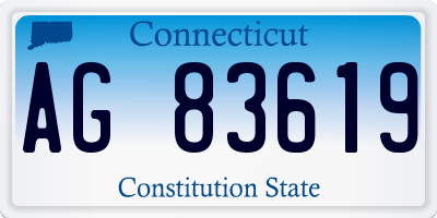 CT license plate AG83619