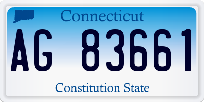 CT license plate AG83661
