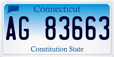 CT license plate AG83663