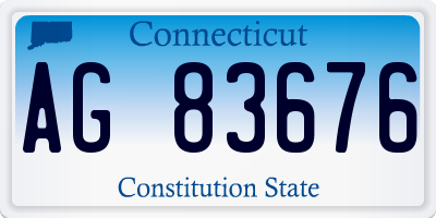 CT license plate AG83676