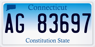 CT license plate AG83697