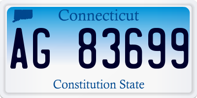 CT license plate AG83699