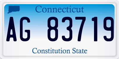 CT license plate AG83719