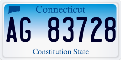 CT license plate AG83728