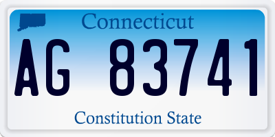 CT license plate AG83741
