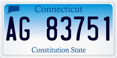 CT license plate AG83751