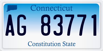 CT license plate AG83771