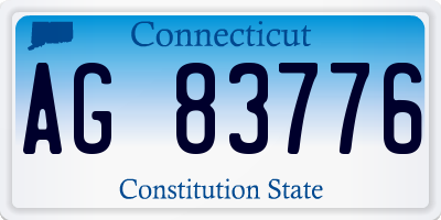 CT license plate AG83776