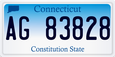 CT license plate AG83828