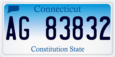 CT license plate AG83832
