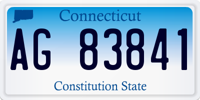 CT license plate AG83841