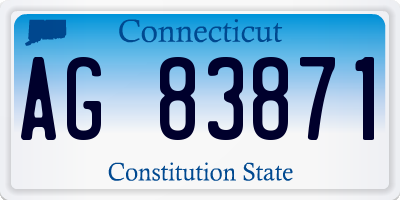 CT license plate AG83871