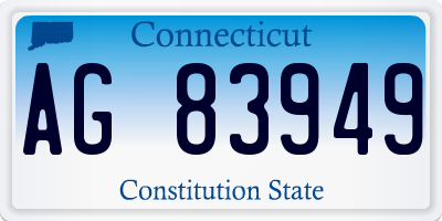 CT license plate AG83949