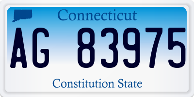 CT license plate AG83975