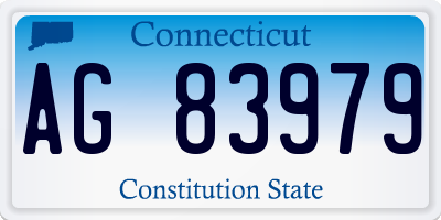 CT license plate AG83979