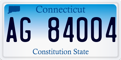 CT license plate AG84004