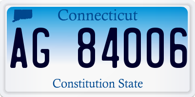 CT license plate AG84006