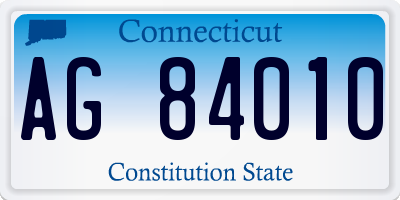 CT license plate AG84010