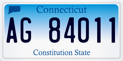CT license plate AG84011