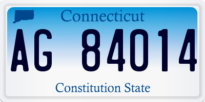 CT license plate AG84014