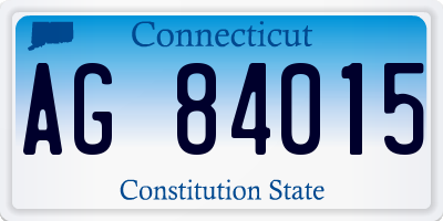 CT license plate AG84015