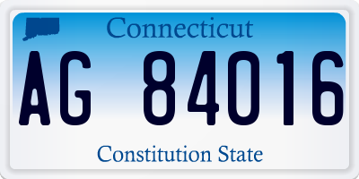 CT license plate AG84016