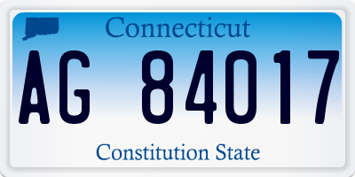 CT license plate AG84017