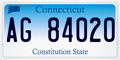 CT license plate AG84020