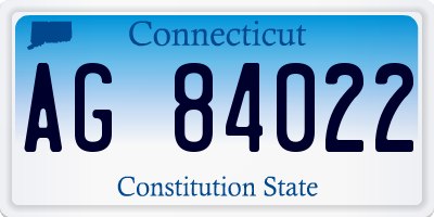 CT license plate AG84022