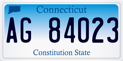 CT license plate AG84023