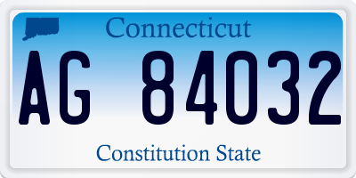 CT license plate AG84032
